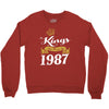 kings are born in 1987 Crewneck Sweatshirt