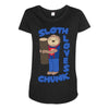 sloth loves chunk Maternity Scoop Neck T-shirt