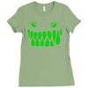 fun monster face, eat, beast, Ladies Fitted T-Shirt