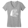 grab life by the sail Women's V-Neck T-Shirt