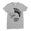 i wanna rock! Ladies Fitted T-Shirt