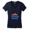stache tastic Women's V-Neck T-Shirt