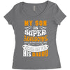 My Son Is Super Awesome His Daddy Women's Triblend Scoop T-shirt