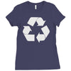 recycle symbol Ladies Fitted T-Shirt