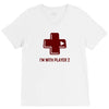 i'm with player 2 video game gamer computer geek nerd funny tee shirt V-Neck Tee