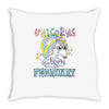 unicorns are born in february cute unicorn Throw Pillow