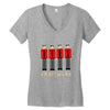 pixelated kraftwerk turquoise kids Women's V-Neck T-Shirt