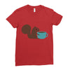 coffe squirrel Ladies Fitted T-Shirt