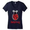 lady bug Women's V-Neck T-Shirt
