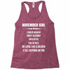 Super November Girl Racerback Tank