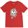 flying rainbow skull island V-Neck Tee