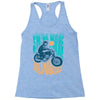 smile more, ride a motorcycle Racerback Tank