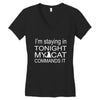 cat command Women's V-Neck T-Shirt