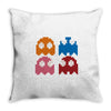 cool retro 80s pacman ghosts video games Throw Pillow