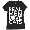 real men love cats (4) Ladies Fitted T-Shirt