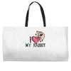 i love my rabbit Weekender Totes