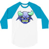 blue monster with horns 3/4 Sleeve Shirt