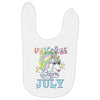 unicorns are born in july cute unicorn Baby Bibs