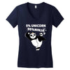 5 Percent Unicorn 95 Percent Ninja Women's V-Neck T-Shirt
