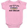 will run for ice cream Baby Bodysuit