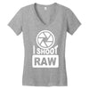 i shoot raw photography camera photograph Women's V-Neck T-Shirt