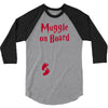 Muggle On Board Red 3/4 Sleeve Shirt
