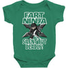 funny rude fart ninja ideal birthday gift or present Baby Bodysuit