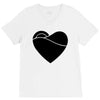 black heart V-Neck Tee