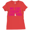 my cat doesn't like you Ladies Fitted T-Shirt