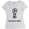 russia 2018 Women's Triblend Scoop T-shirt