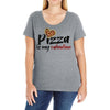 pizza is my valentine 56 Ladies Curvy T-Shirt