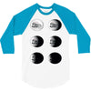 the phases of the moon of laika dog 3/4 Sleeve Shirt