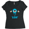 monster eye blue Women's Triblend Scoop T-shirt