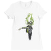 noxious gases may be harmful Ladies Fitted T-Shirt