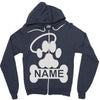 personalized paw halo Zipper Hoodie
