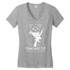 terrorist cat Women's V-Neck T-Shirt