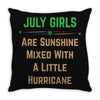 July Girls Throw Pillow