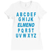 alphabet abc elemno Ladies Fitted T-Shirt