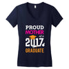 Class of 2017 Proud Mother Graduation Women's V-Neck T-Shirt