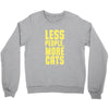 less people, more cats Crewneck Sweatshirt