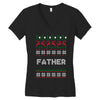 ugly christmas father Women's V-Neck T-Shirt