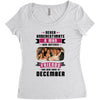 Never Underestimate A Man Who Watches Friends And Was Born in December Women's Triblend Scoop T-shirt