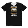 Never Underestimate A Man Who Watches The 100 And Was Born in December All Over Women's T-shirt