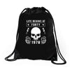 Life Begins at Forty 1978 the Birth of Legends Drawstring Bags