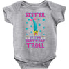 birthday troll sister Baby Bodysuit