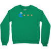 funny 80s pacman cookie monster retro gaming Crewneck Sweatshirt