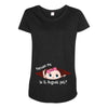 August Peeking Out Baby Girl Maternity Scoop Neck T-shirt