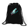ask me about dinosaurs Drawstring Bags