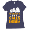 cant scare me im sales engineer halloween Ladies Fitted T-Shirt