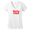 i only like ny as a friend Women's V-Neck T-Shirt